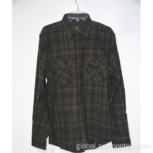 Flannel Shirts Custom Plaid Long Sleeve Men Casual Designer Shirt Factory